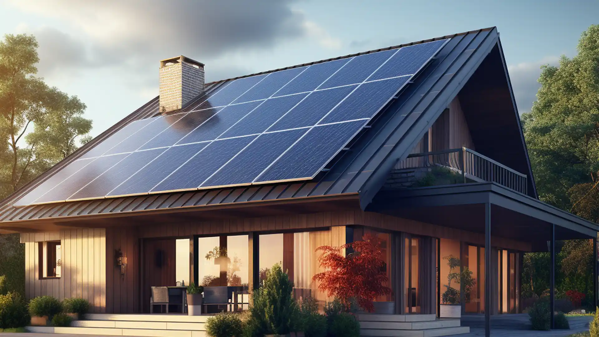 Placas solares en vivienda unifamiliar